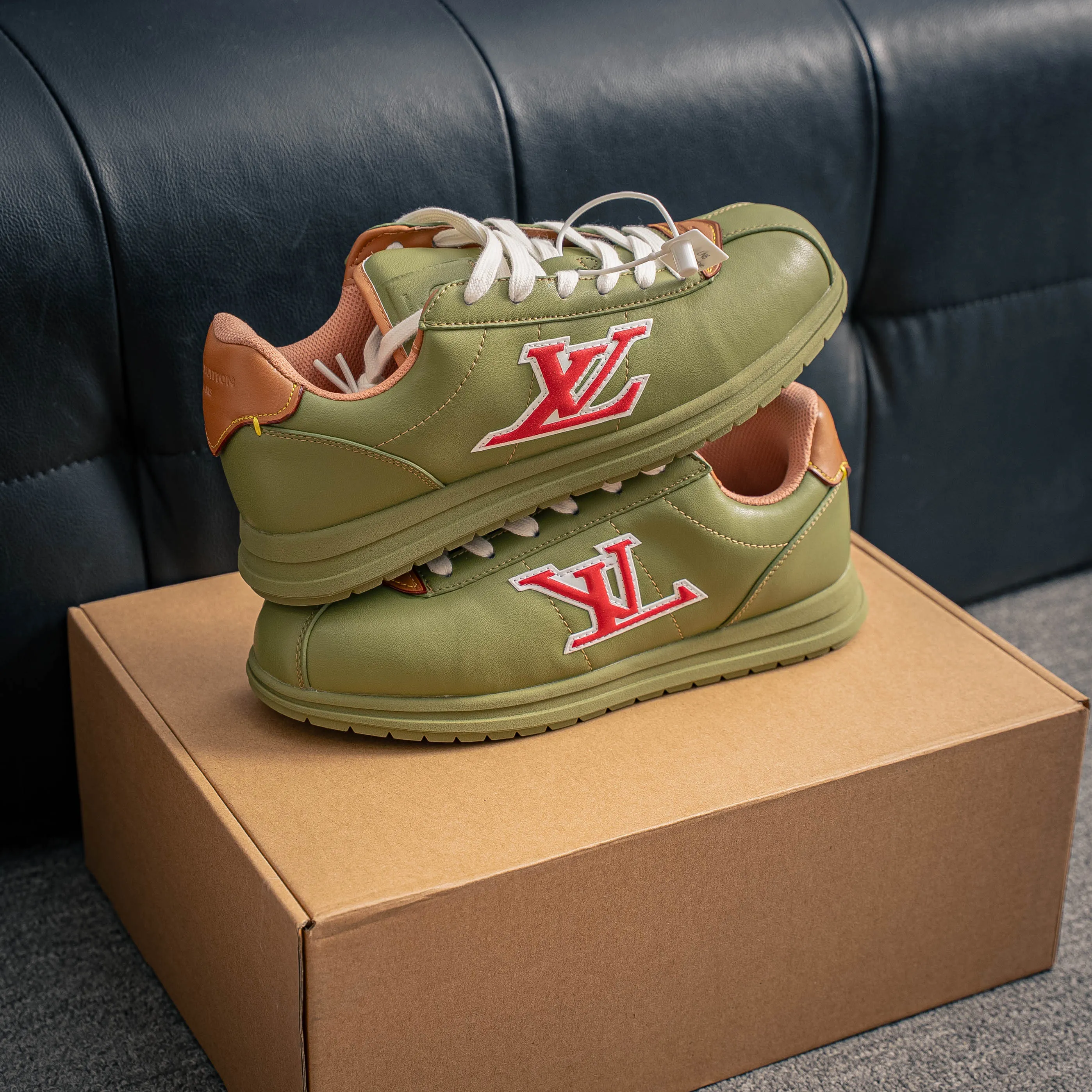 # LOUIS VUITTON x Nigo lv Buttersoft Cowhide Leather FW 25 Lace-Up Low-Top Shoes Same Style